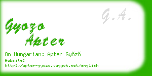 gyozo apter business card